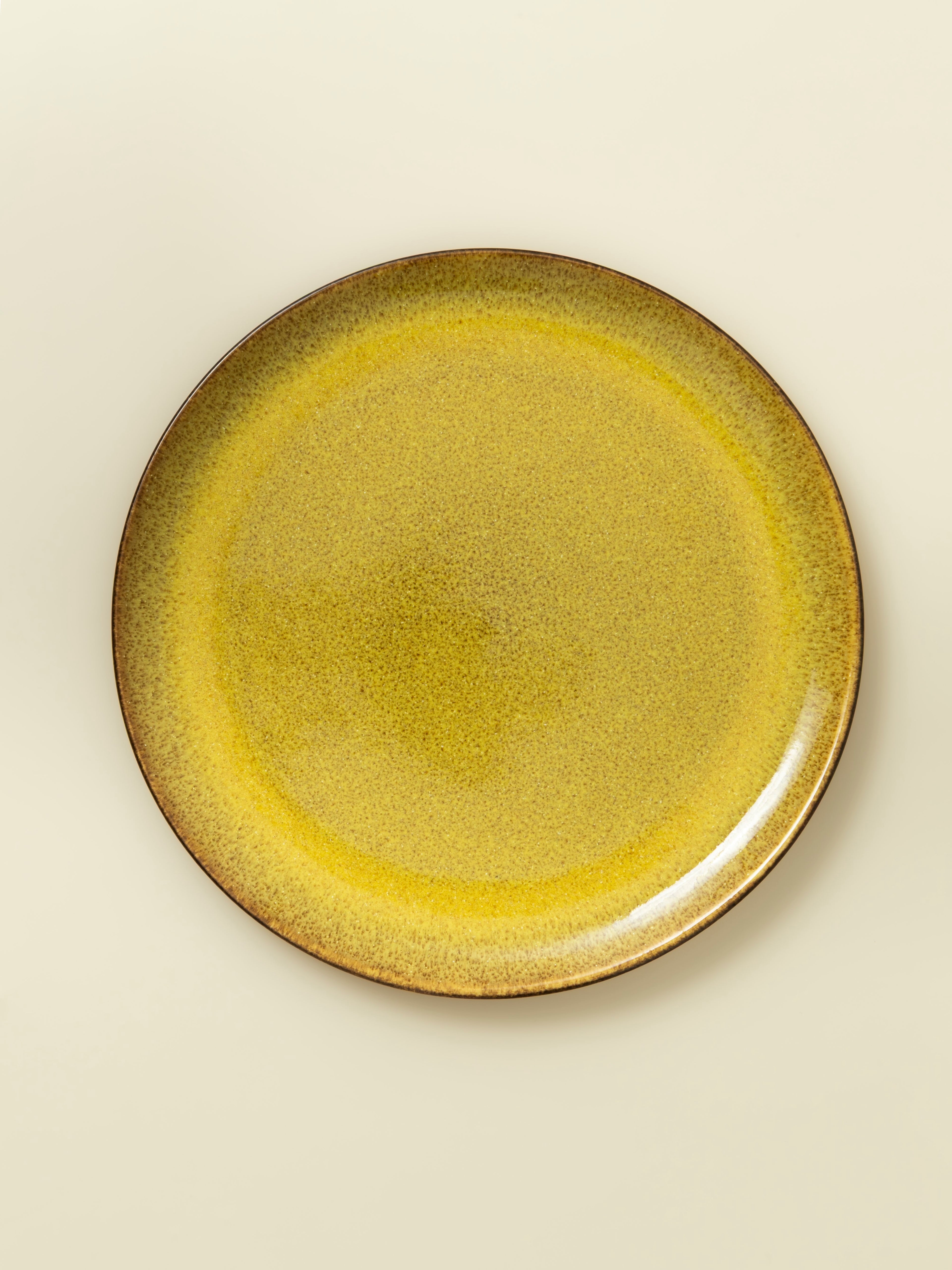 Set of 6 Side Plates — Flower Seeds Ochre