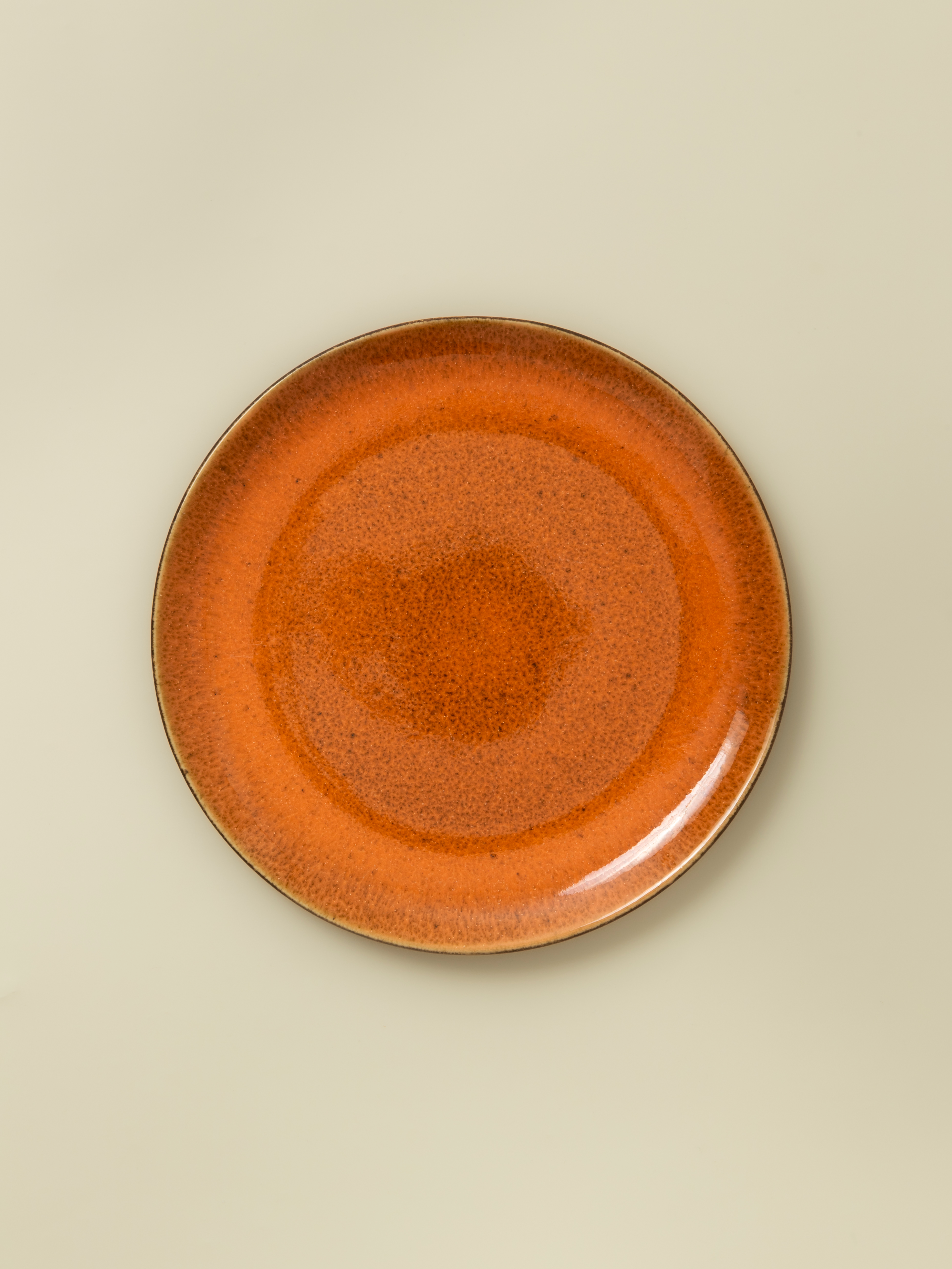 Set of 6 Side Plates — Flower Seeds Burnt Orange