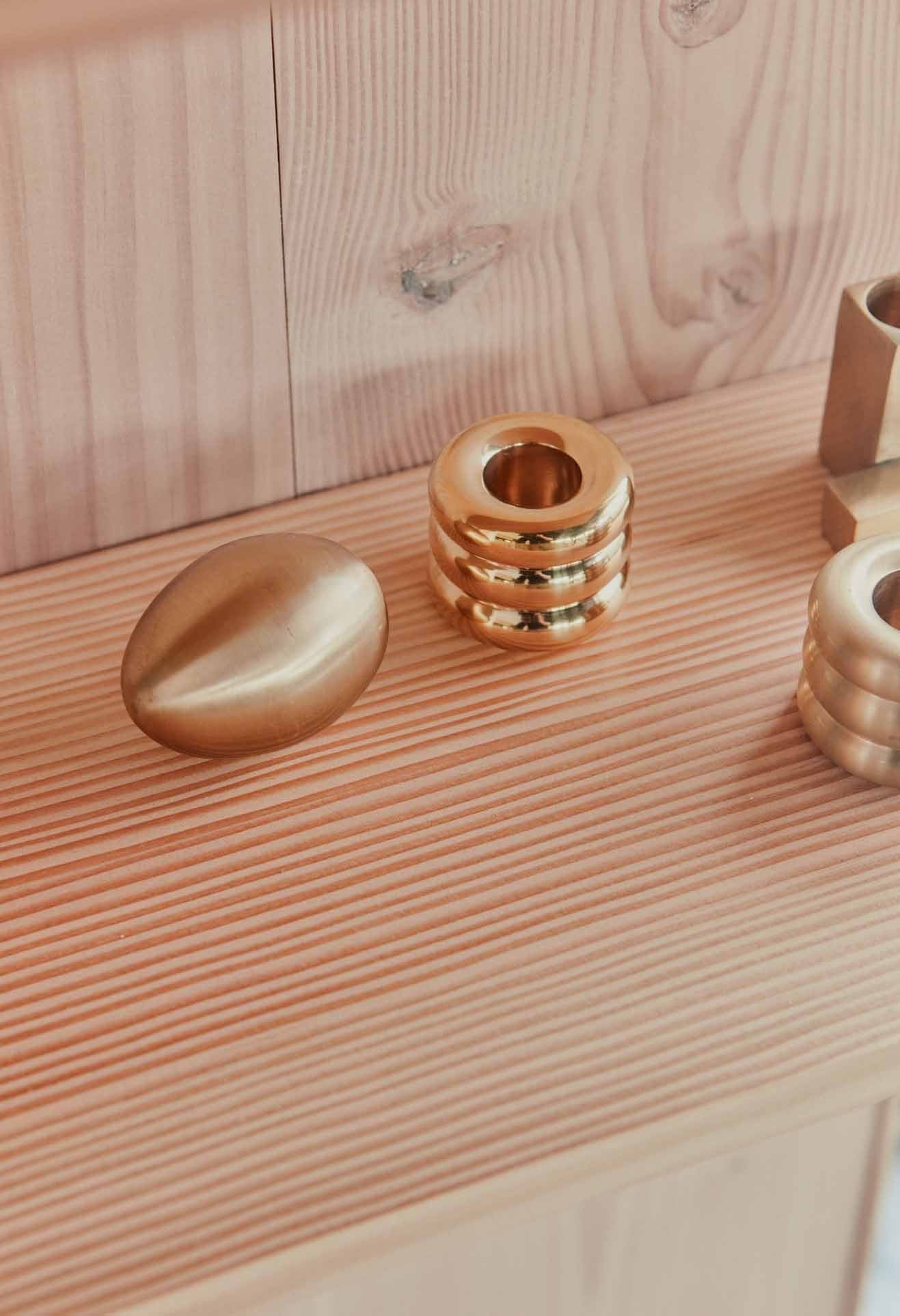 Savi Solid Brass Candleholder