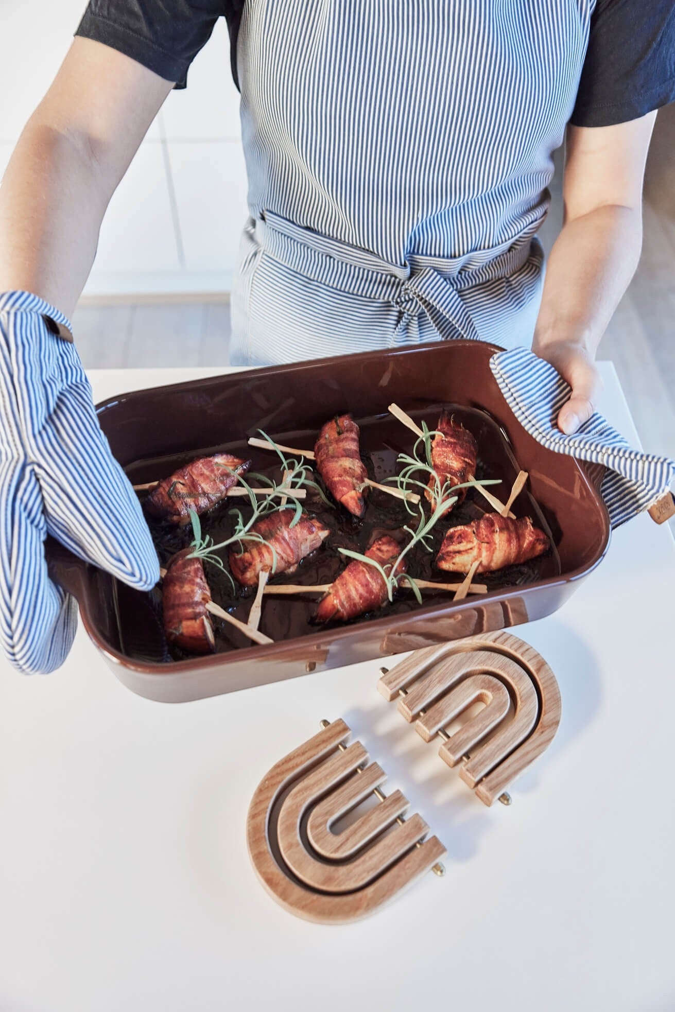 Striped Denim Apron