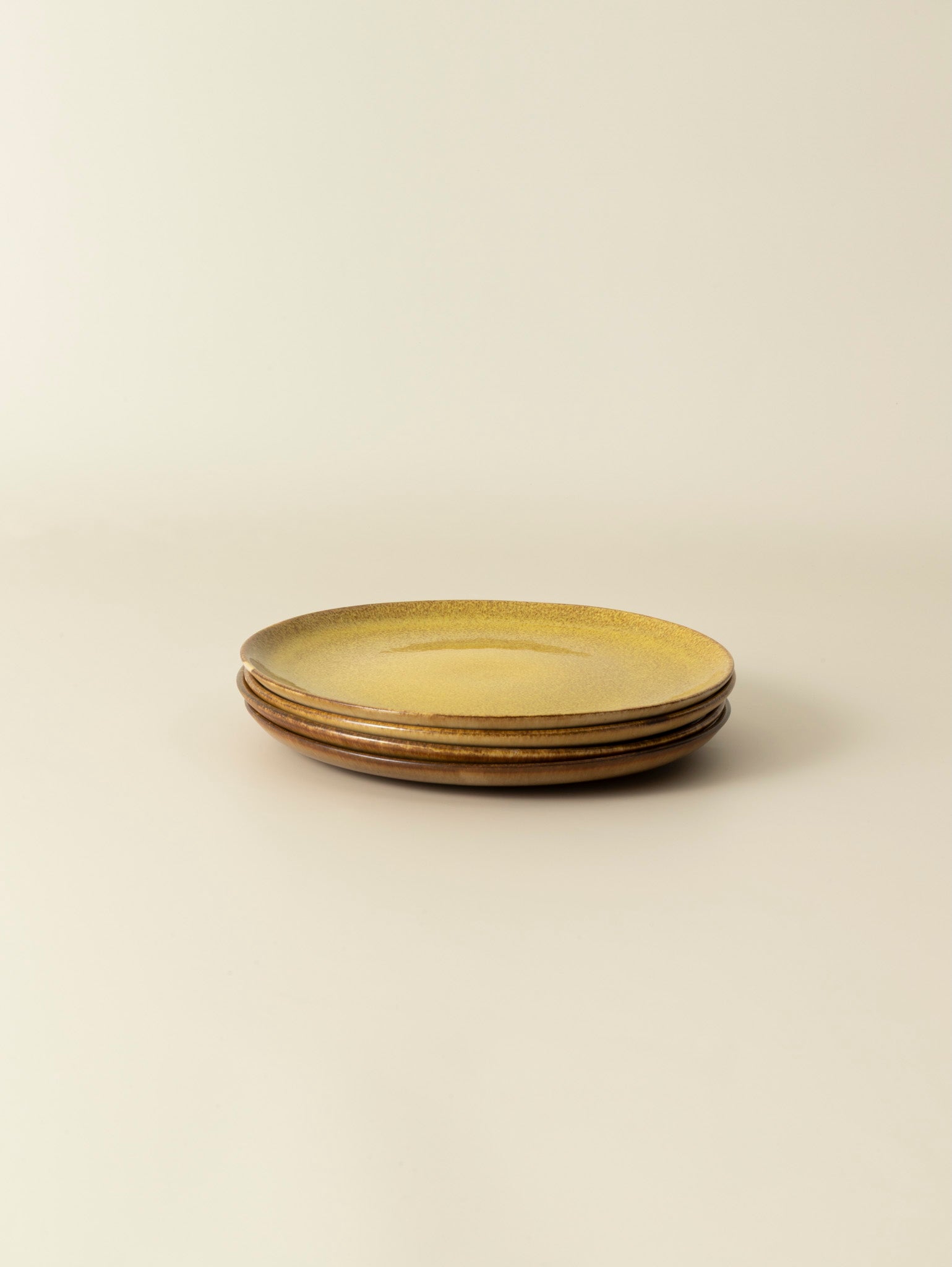 Set of 6 Side Plates — Flower Seeds Ochre