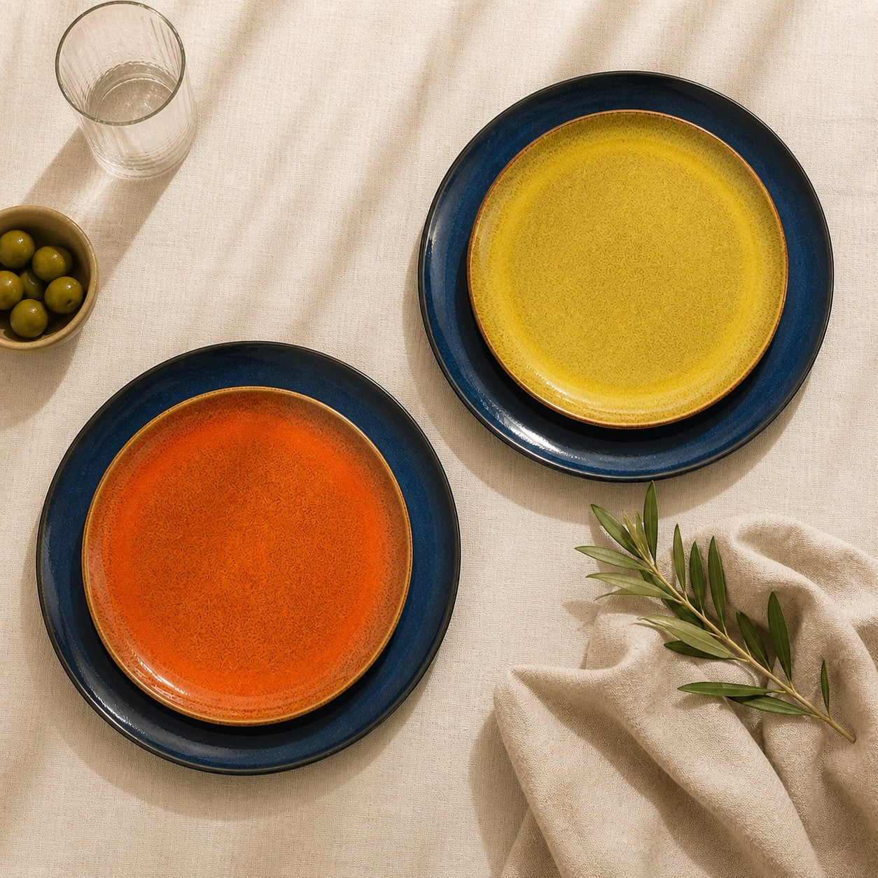 Set of 12 — Flower Seeds, Indigo & Ochre
